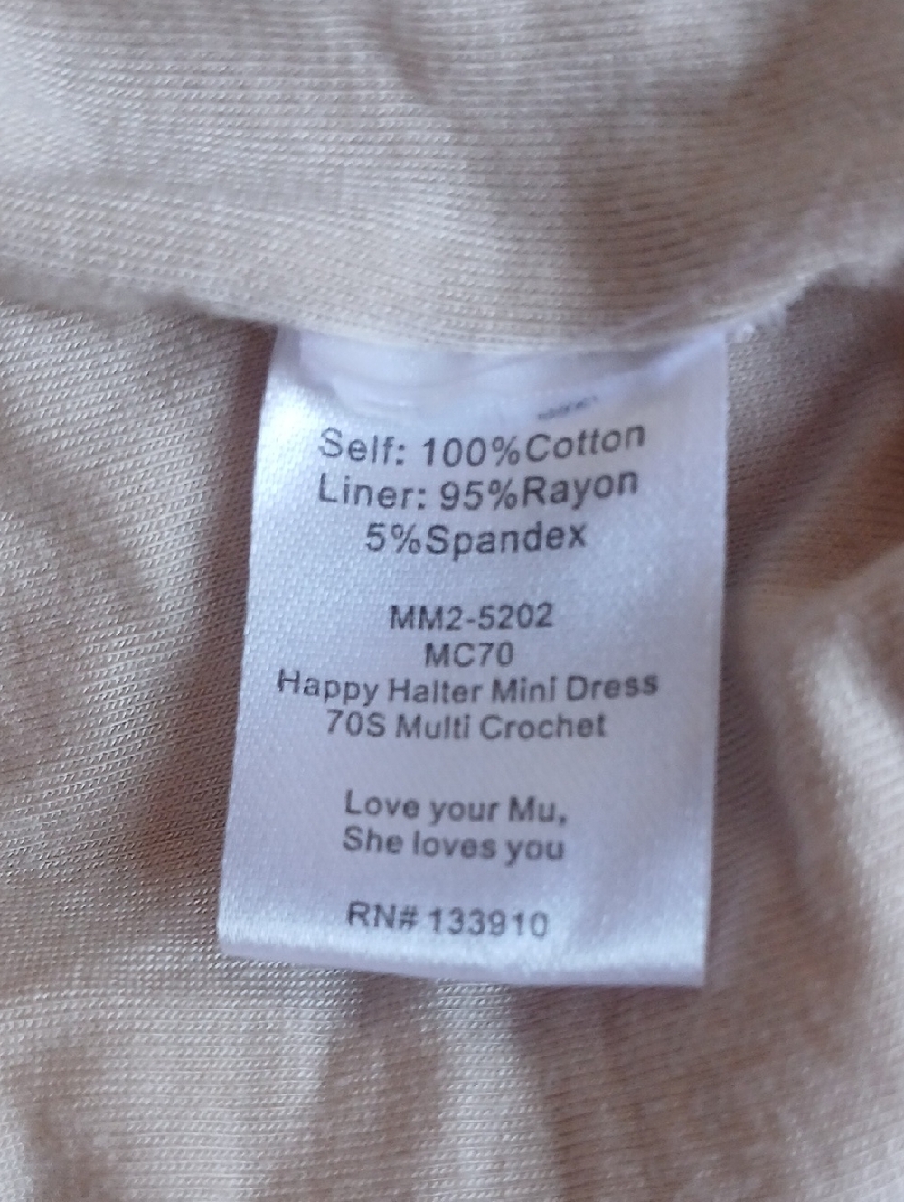 Show Me Your MuMu Happy Halter Mini Dress 70s Multi Crochet - Picture 8 of 8